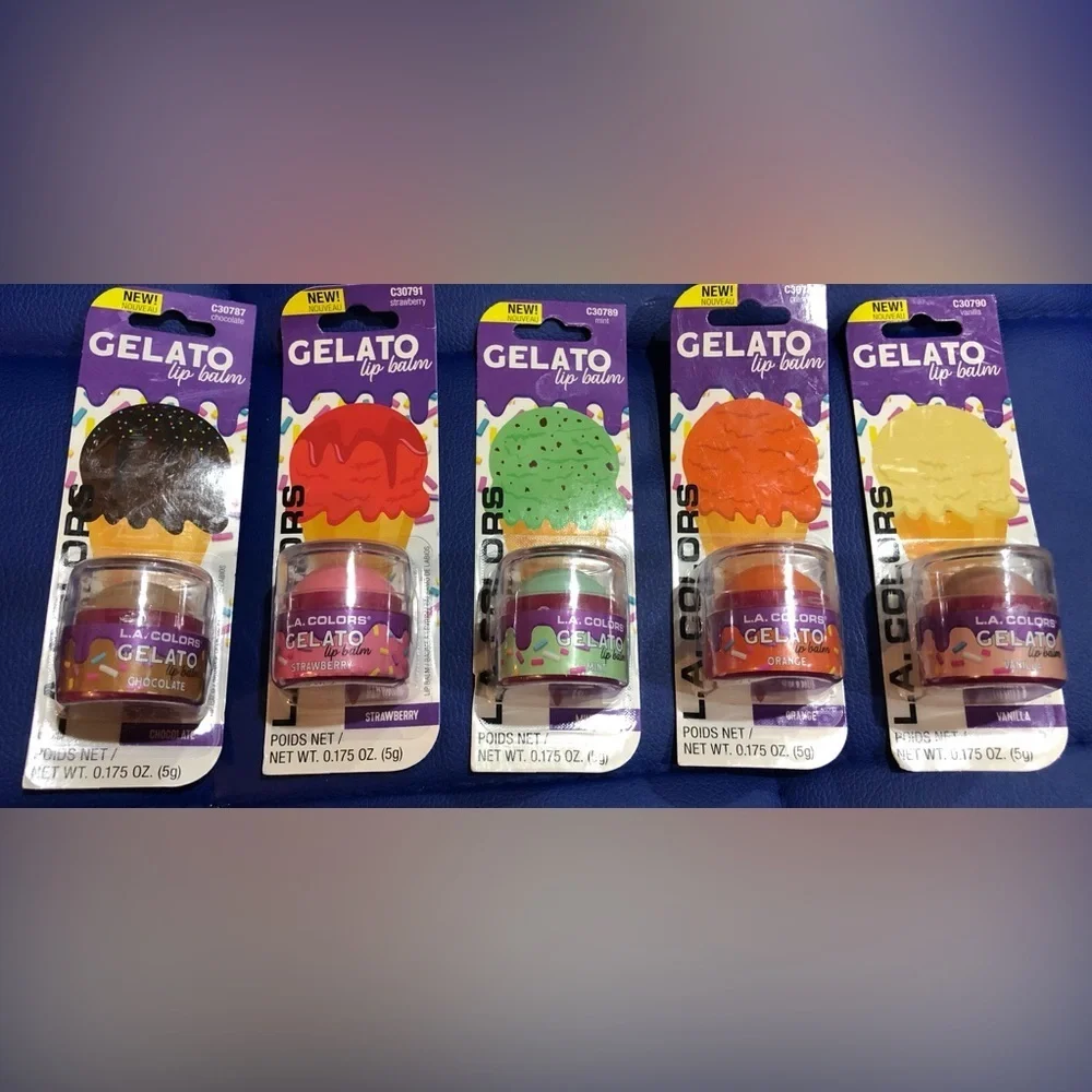 2pack gelato flavored lip gloss in chocolate strawberry mint orange &‎ vanilla